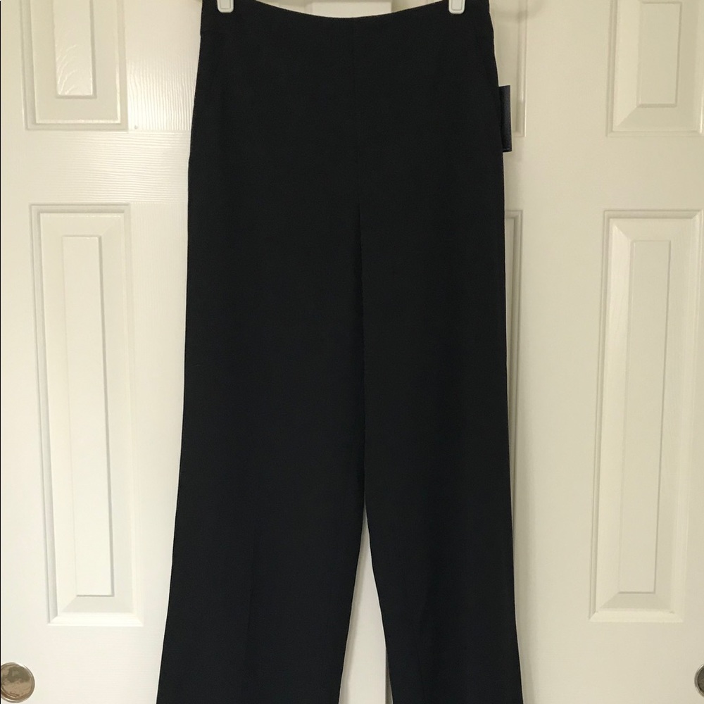 Robert Rodriguez black crepe wide leg trousers NWT